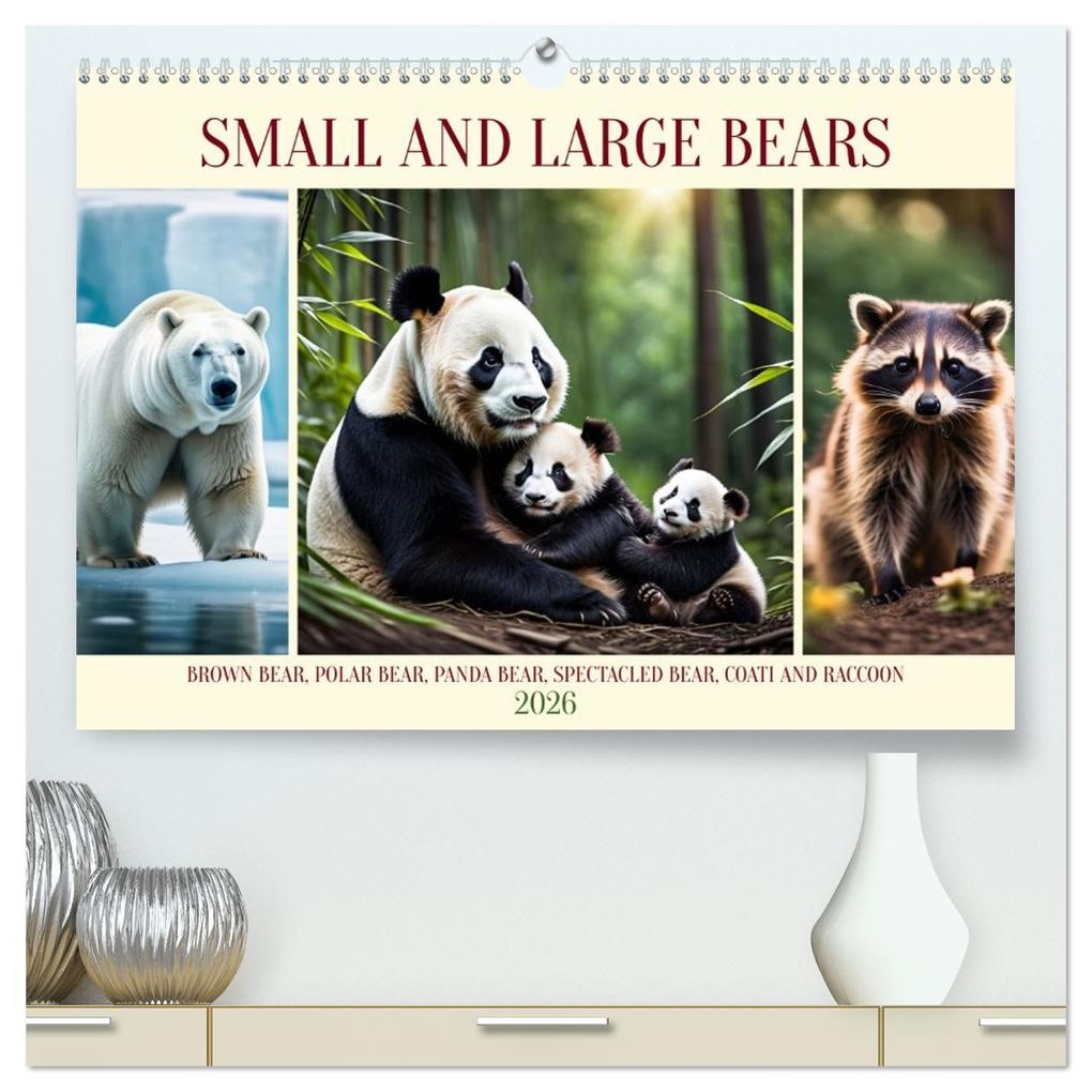 Small and large bears (High Quality Premium Wall Calendar 2026 DIN A2 landscape)CALVENDO 12 Month Wall Calendar