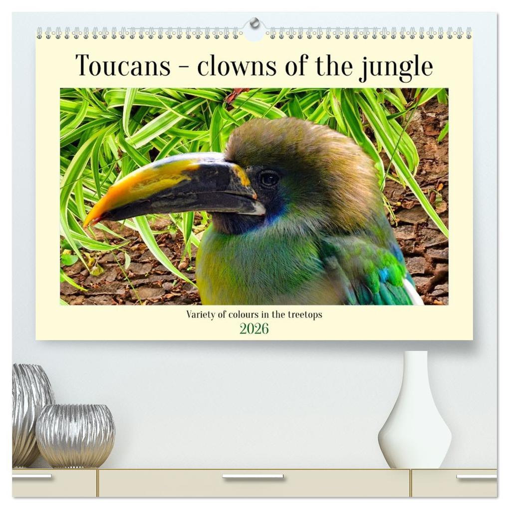 Toucans - clowns of the jungle (High Quality Premium Wall Calendar 2026 DIN A2 landscape)CALVENDO 12 Month Wall Calendar