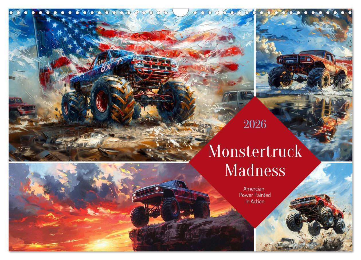 Monstertruck Madness (Wall Calendar 2026 DIN A3 landscape) CALVENDO 12 Month Wall Calendar