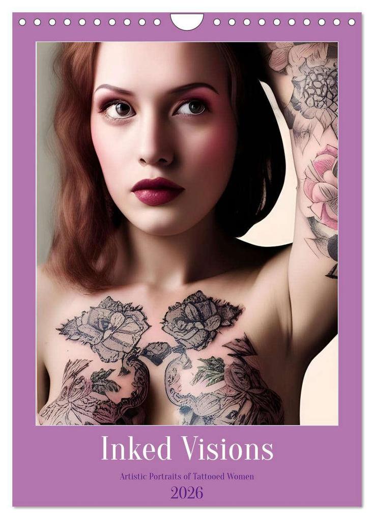 Inked Visions (Wall Calendar 2026 DIN A4 portrait) CALVENDO 12 Month Wall Calendar