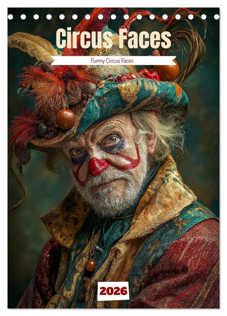 Circus Faces (Desk Calendar 2026 DIN A5 portrait) CALVENDO 12 Month DeskCalendar
