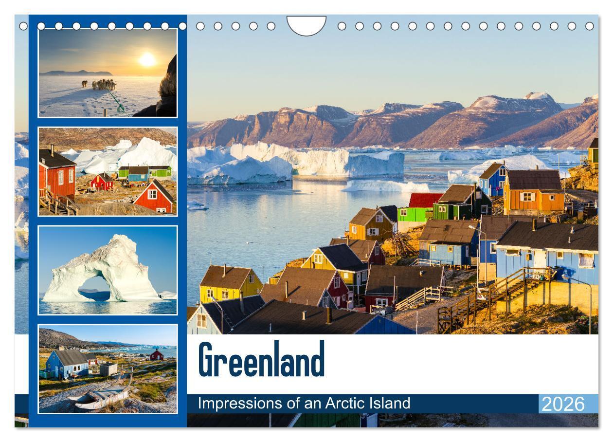 Greenland - Impressions of an Arctic Island (Wall Calendar 2026 DIN A4 landscape) CALVENDO 12 Month Wall Calendar