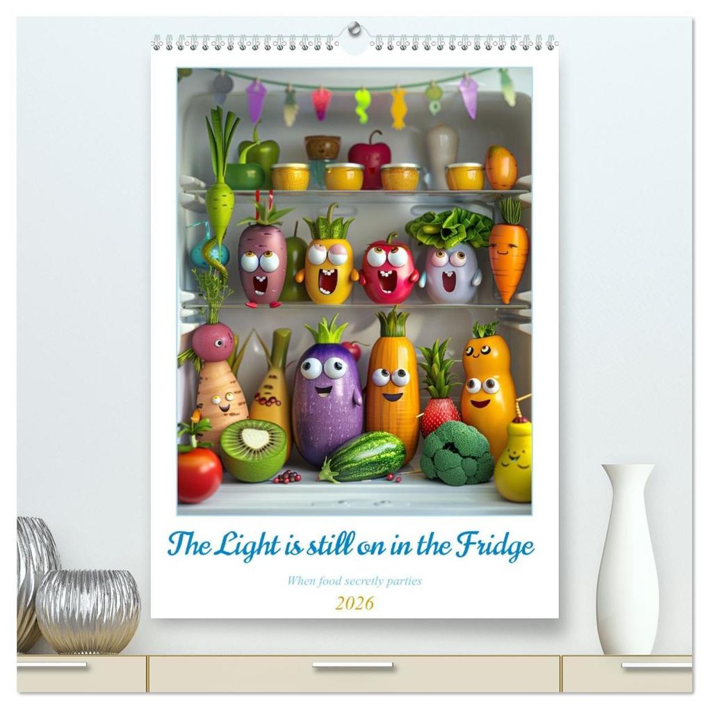 The Light ist still on in the Fridge (High Quality Premium Wall Calendar 2026 DIN A2 portrait)CALVENDO 12 Month Wall Calendar