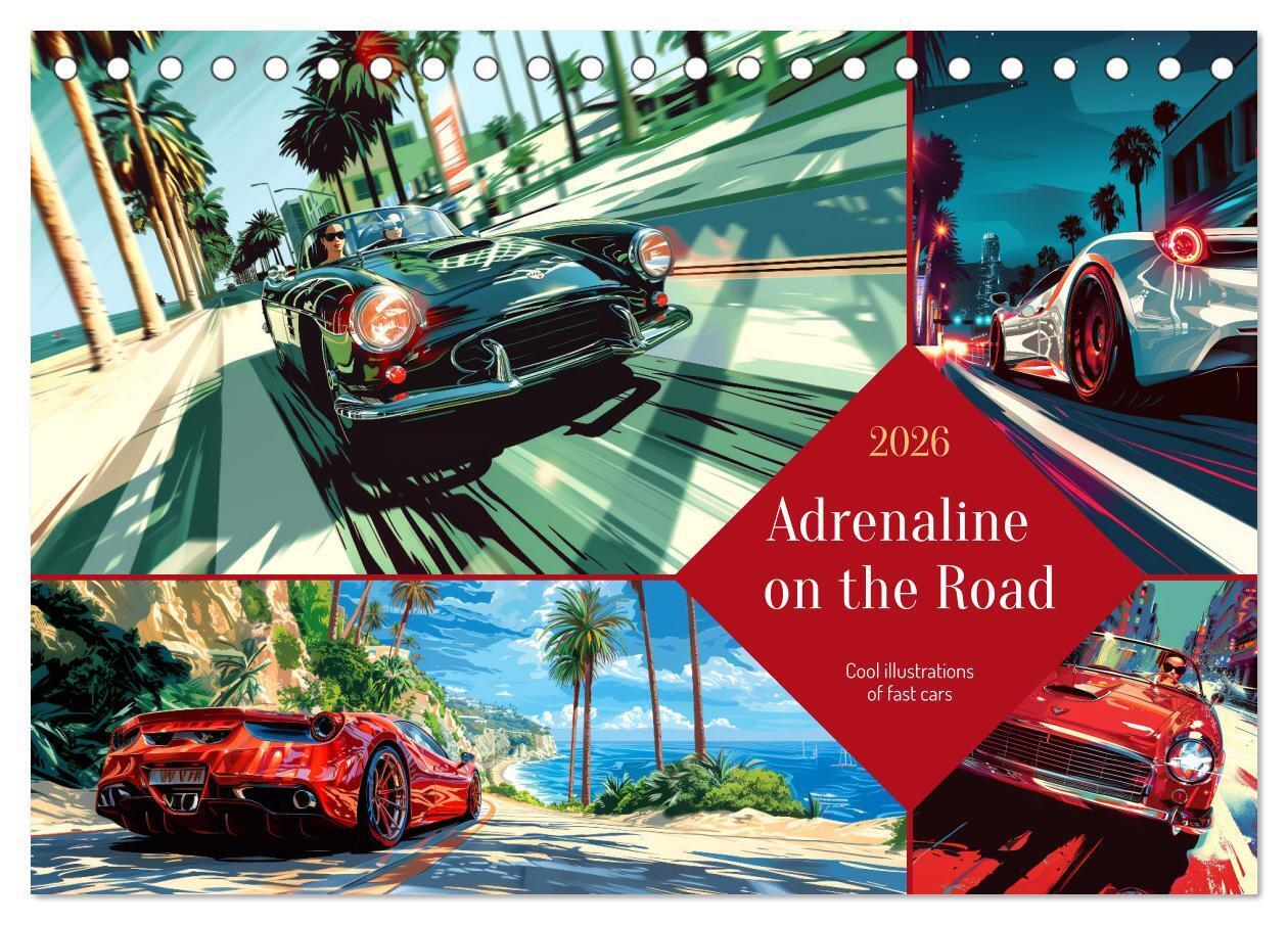 Adrenaline on the Road (Desk Calendar 2026 DIN A5 landscape) CALVENDO 12 Month DeskCalendar