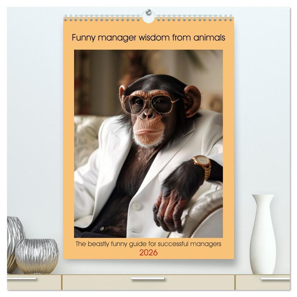 Funny manager wisdom from animals (High Quality Premium Wall Calendar 2026 DIN A2 portrait)CALVENDO 12 Month Wall Calendar