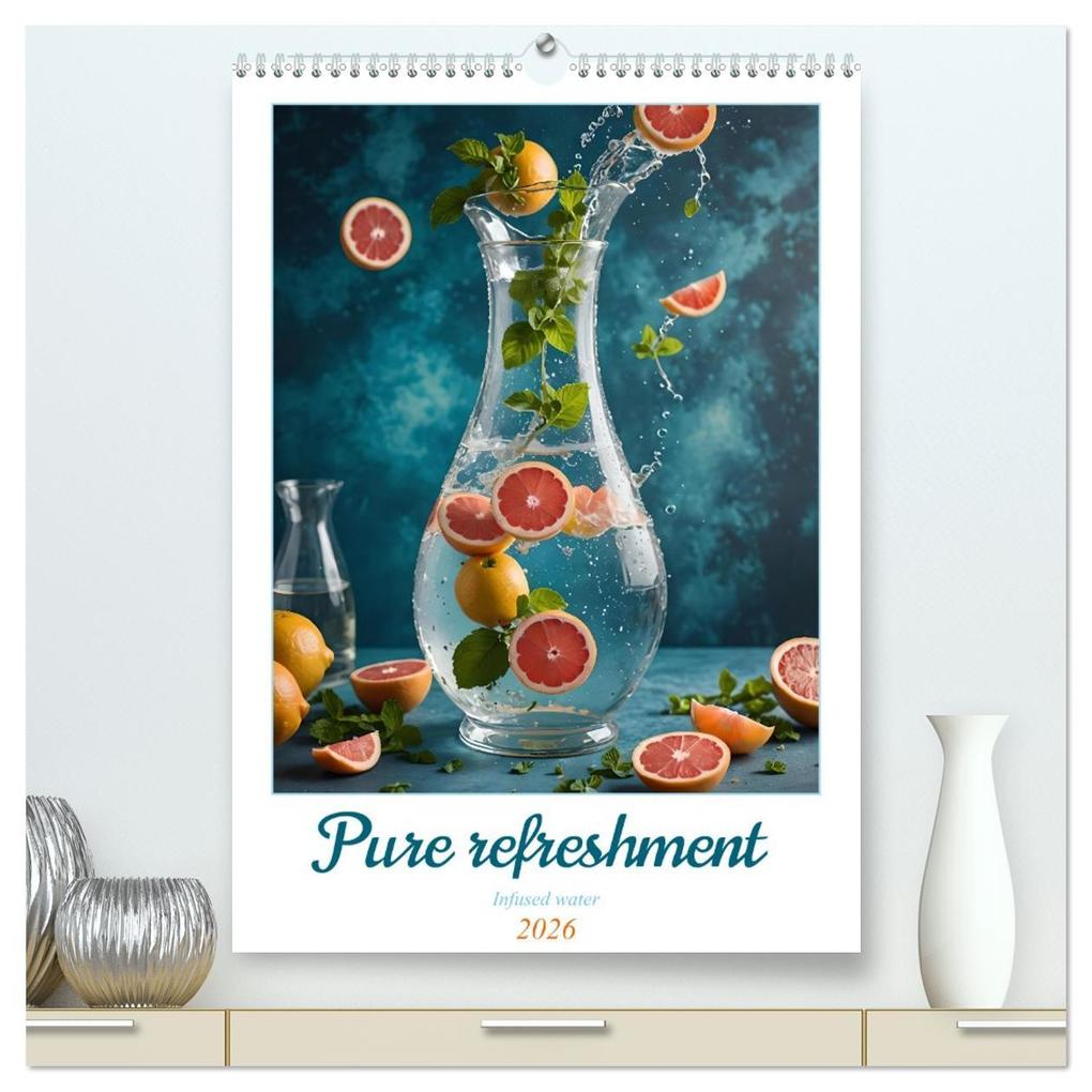 Pure refreshment - Infused water (High Quality Premium Wall Calendar 2026 DIN A2 portrait)CALVENDO 12 Month Wall Calendar