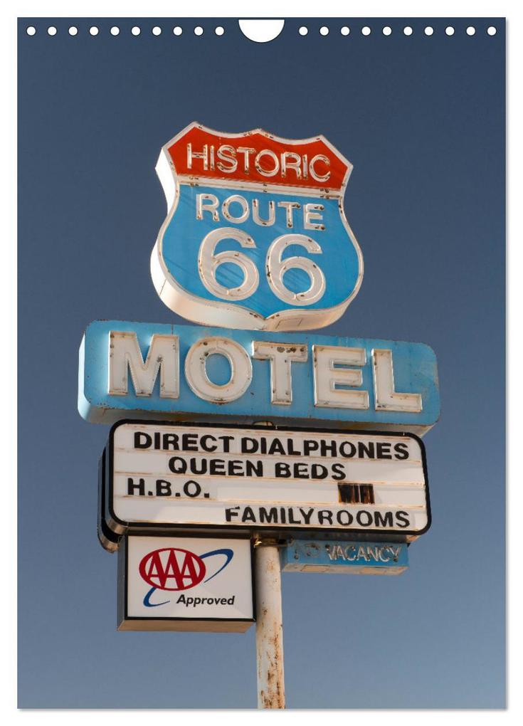 Historic Route 66 Motel (Wall Calendar 2026 DIN A4 portrait) CALVENDO 12 Month Wall Calendar