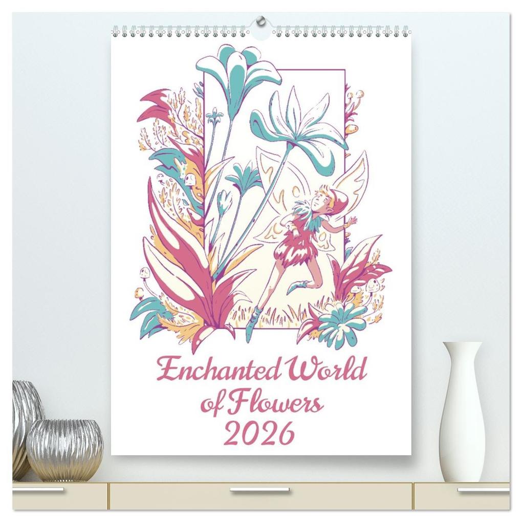 Enchanted World of Flowers (High Quality Premium Wall Calendar 2026 DIN A2 portrait)CALVENDO 12 Month Wall Calendar