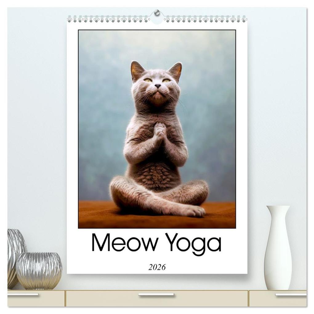 Meow Yoga (High Quality Premium Wall Calendar 2026 DIN A2 portrait)CALVENDO 12 Month Wall Calendar