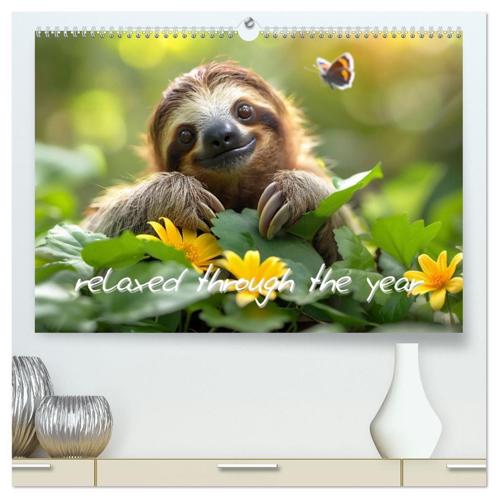 sweet sloths - relaxed throughout the year (High Quality Premium Wall Calendar 2026 DIN A2 landscape)CALVENDO 12 Month Wall Calendar