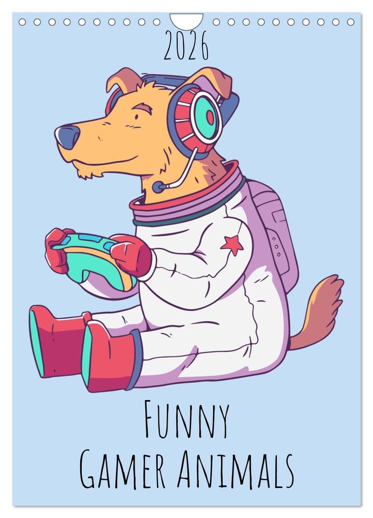 Funny Gamer Animals (Wall Calendar 2026 DIN A4 portrait) CALVENDO 12 Month Wall Calendar