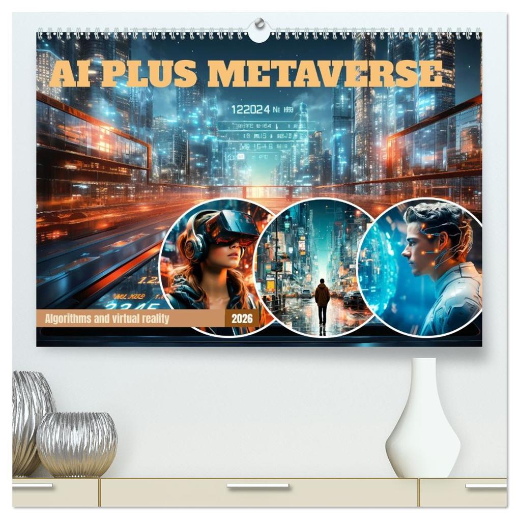 AI PLUS METAVERSE Algorithms and virtual reality (High Quality Premium Wall Calendar 2026 DIN A2 landscape)CALVENDO 12 Month Wall Calendar