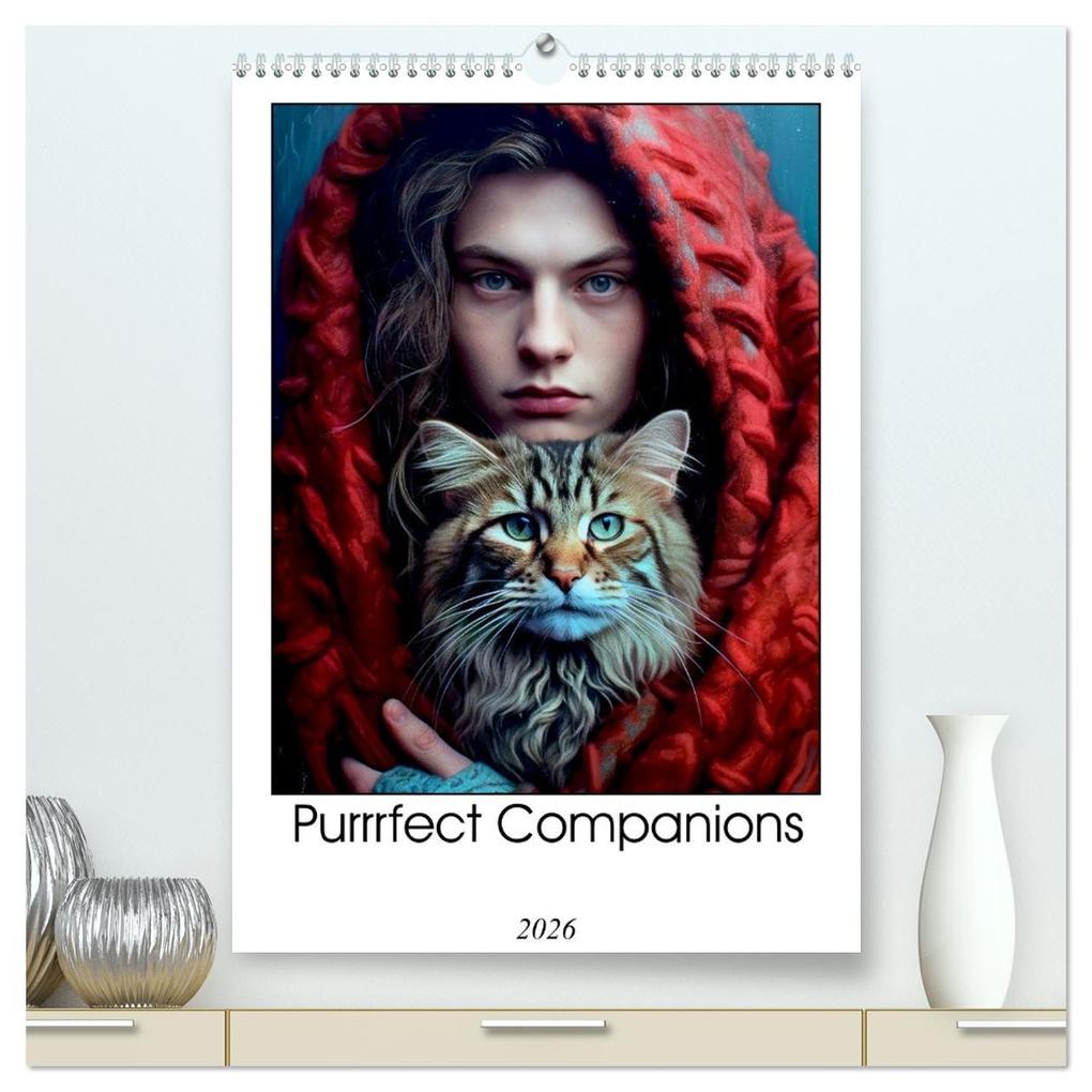 Purrrfect Companions (High Quality Premium Wall Calendar 2026 DIN A2 portrait)CALVENDO 12 Month Wall Calendar