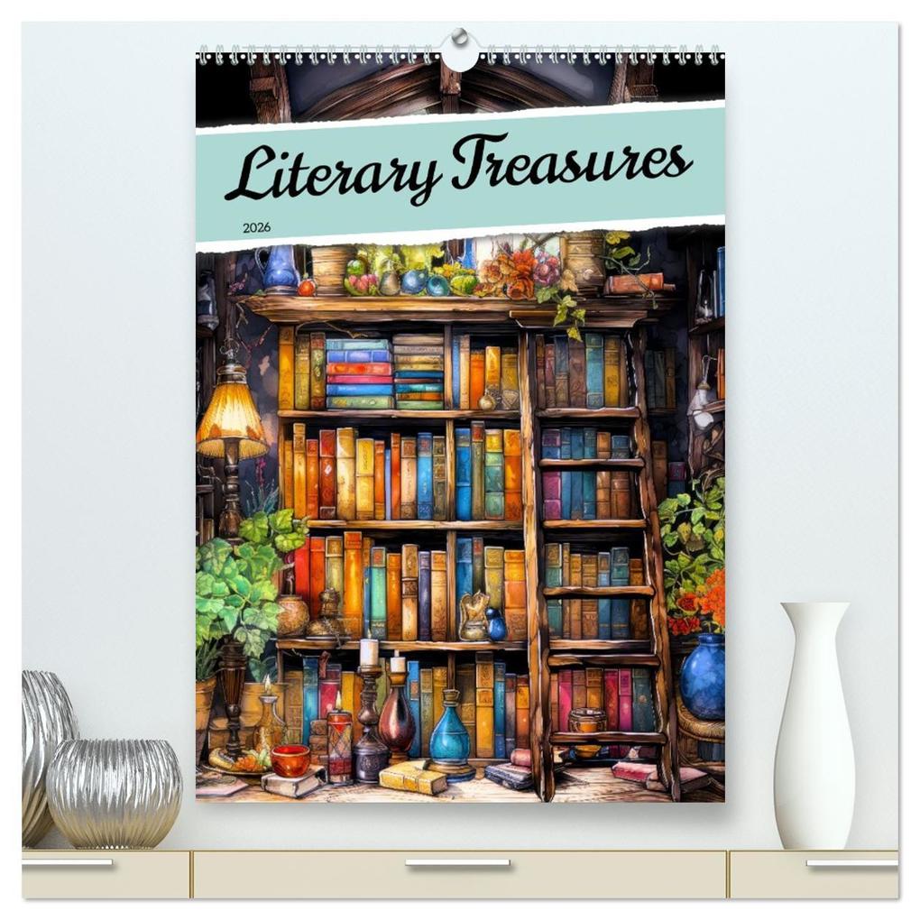 Literary Treasures (High Quality Premium Wall Calendar 2026 DIN A2 portrait)CALVENDO 12 Month Wall Calendar