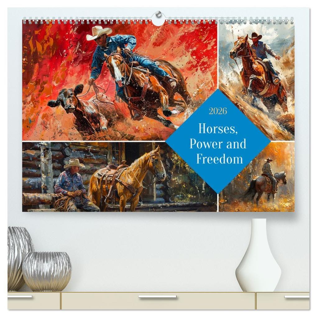 Horses Power and Freedom (High Quality Premium Wall Calendar 2026 DIN A2 landscape)CALVENDO 12 Month Wall Calendar