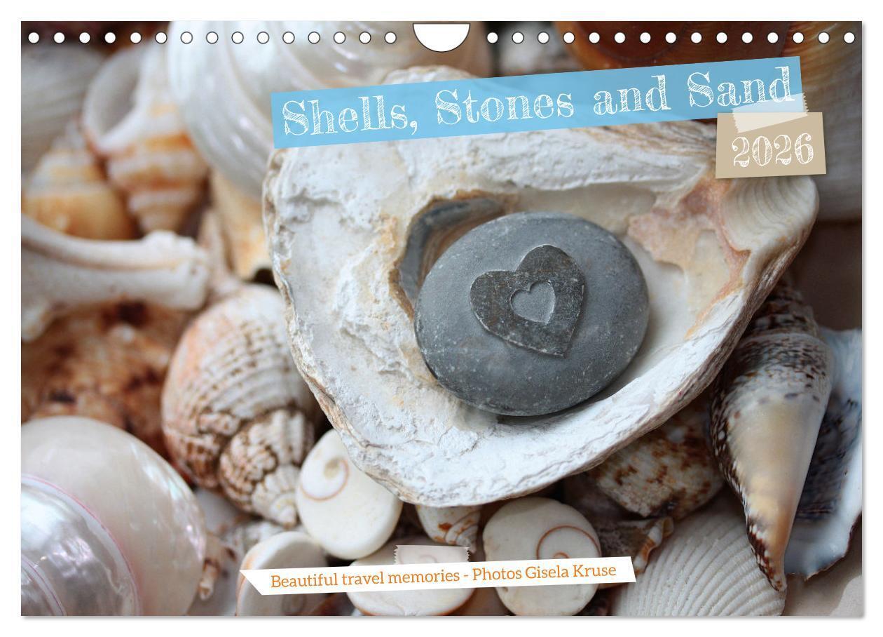 Shells Stones and Sand (Wall Calendar 2026 DIN A4 landscape) CALVENDO 12 Month Wall Calendar