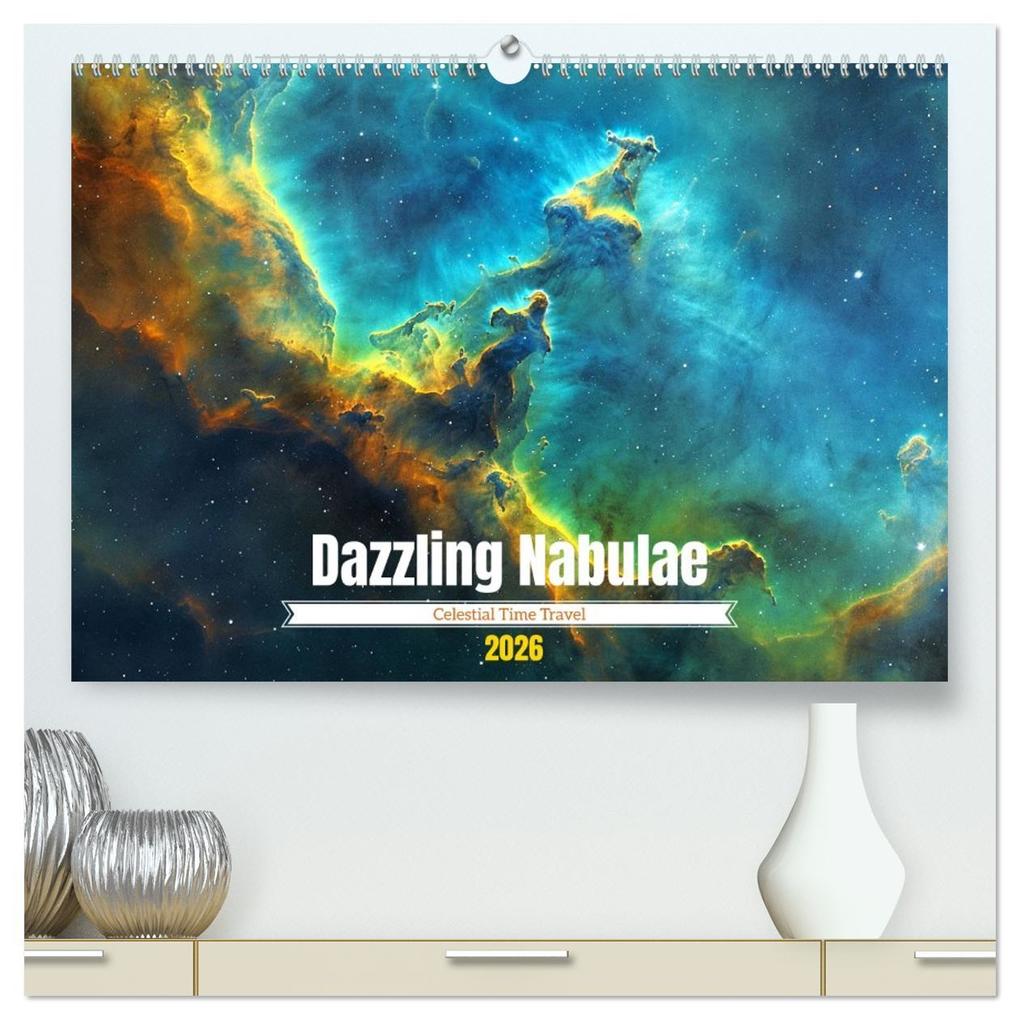 Dazzling Nebulae (High Quality Premium Wall Calendar 2026 DIN A2 landscape)CALVENDO 12 Month Wall Calendar