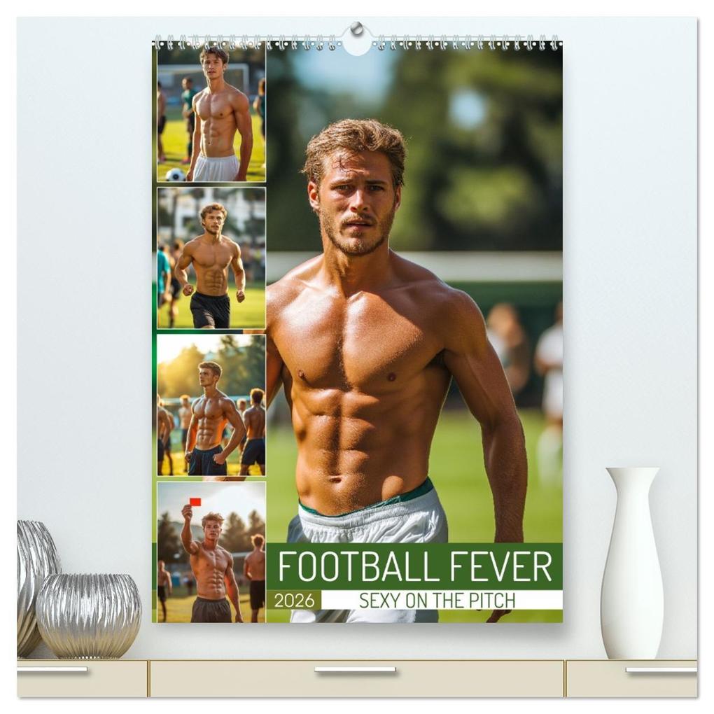 Football Fever - Sexy on the Pitch (High Quality Premium Wall Calendar 2026 DIN A2 portrait)CALVENDO 12 Month Wall Calendar