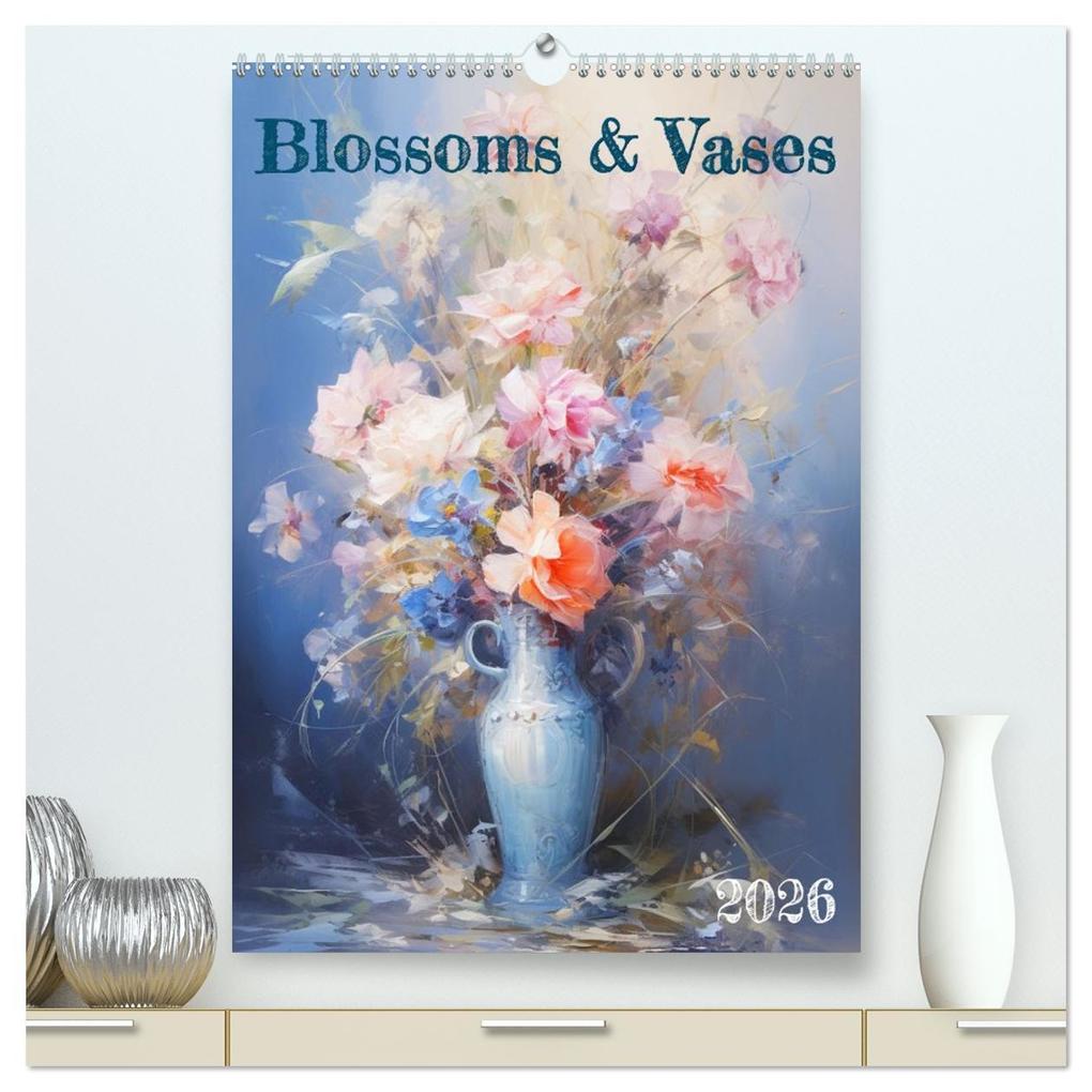 Blossoms & Vases (High Quality Premium Wall Calendar 2026 DIN A2 portrait)CALVENDO 12 Month Wall Calendar