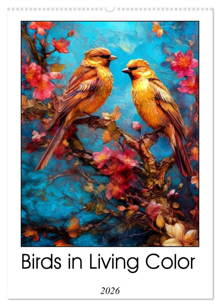 Birds in Living Color (Wall Calendar 2026 DIN A2 portrait) CALVENDO 12 Month Wall Calendar