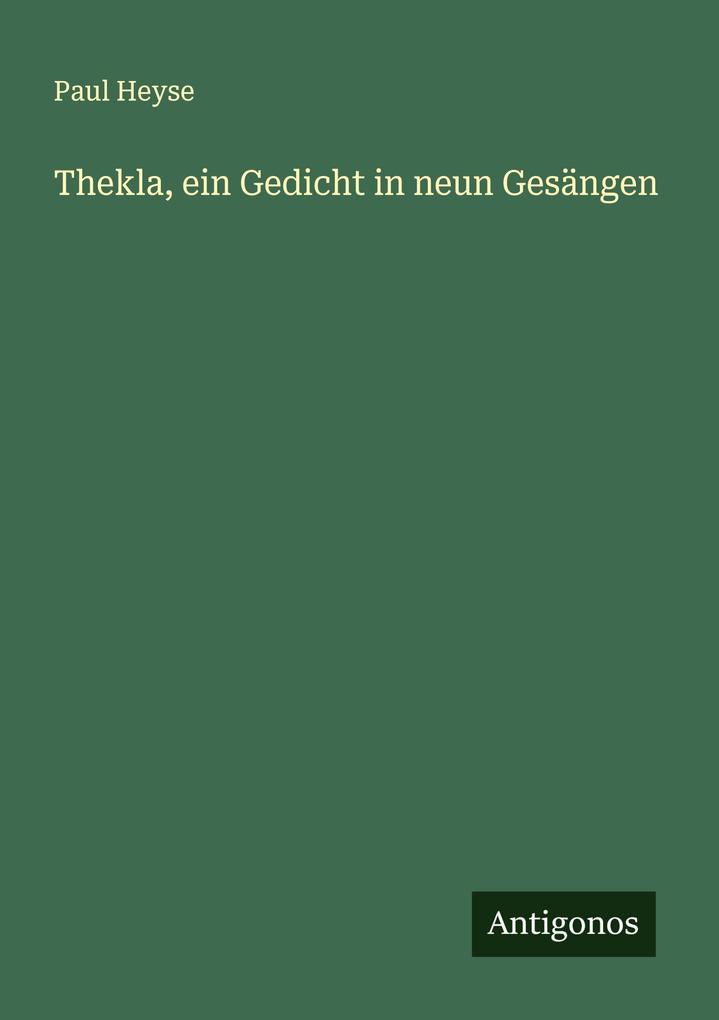 Thekla ein Gedicht in neun Gesängen