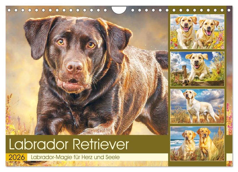 Labrador Retriever. Labrador-Magie für Herz und Seele (Wandkalender 2026 DIN A4 quer) CALVENDO Monatskalender