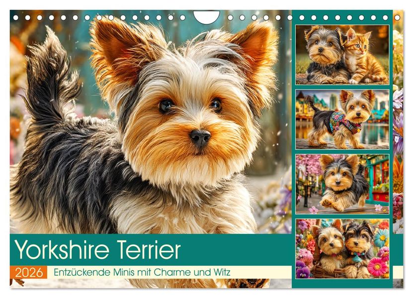Yorkshire Terrier. Entzückende Minis mit Charme und Witz (Wandkalender 2026 DIN A4 quer) CALVENDO Monatskalender
