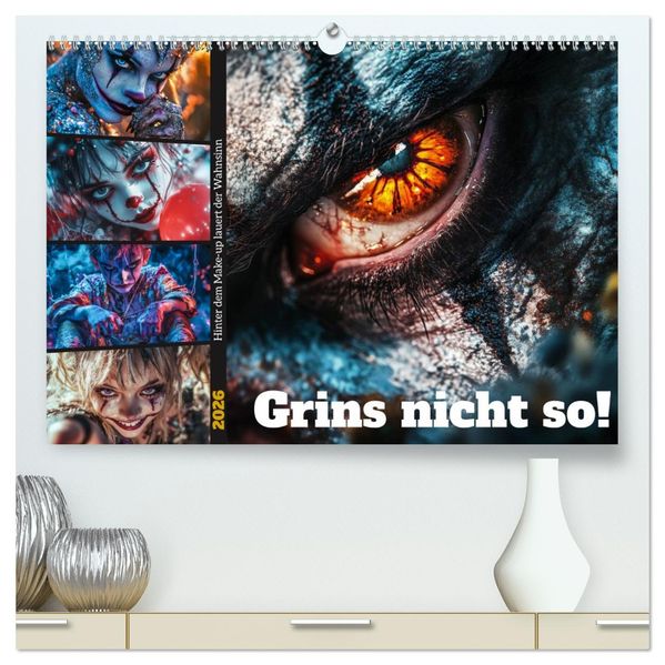 Grins nicht so ! (hochwertiger Premium Wandkalender 2026 DIN A2 quer) Kunstdruck in Hochglanz