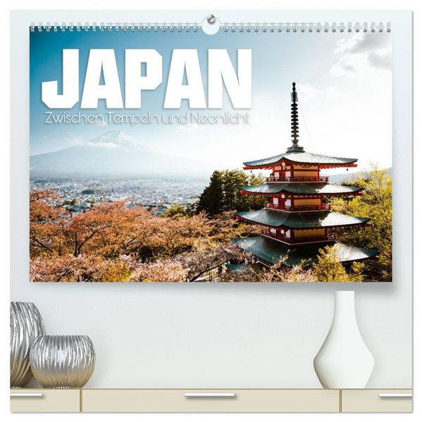 Japan - Zwischen Tempeln und Neonlicht (hochwertiger Premium Wandkalender 2026 DIN A2 quer) Kunstdruck in Hochglanz
