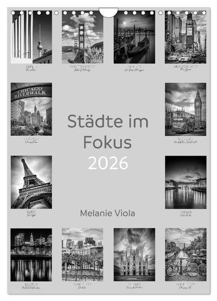 Städte im Fokus (Wandkalender 2026 DIN A4 hoch) CALVENDO Monatskalender