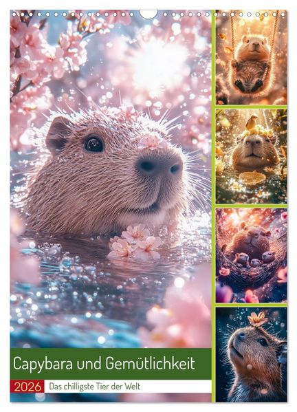 Capybara und Gemütlichkeit (Wandkalender 2026 DIN A3 hoch) CALVENDO Monatskalender