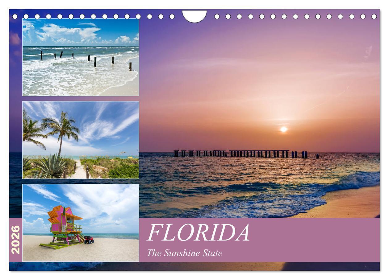FLORIDA The Sunshine State (Wall Calendar 2026 DIN A4 landscape) CALVENDO 12 Month Wall Calendar