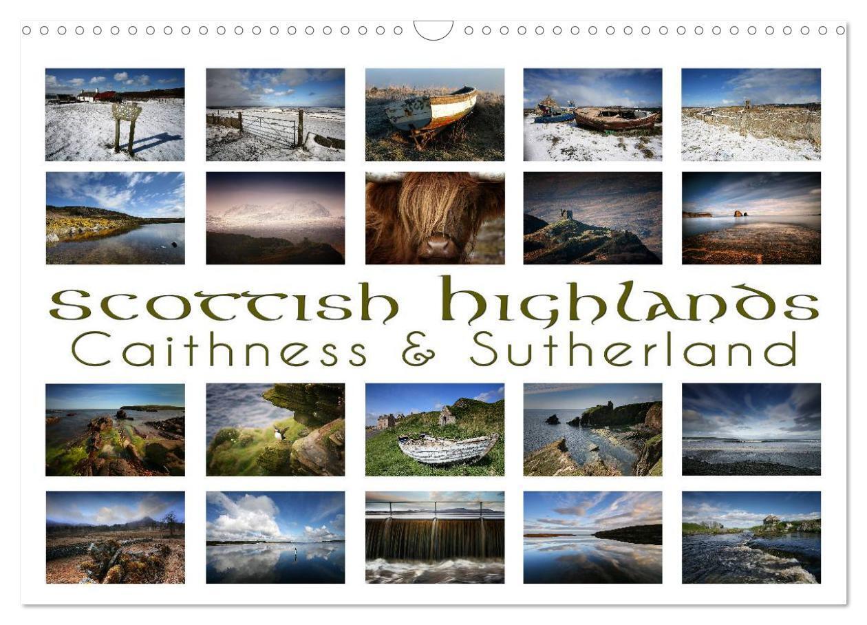 Scottish Highlands - Caithness & Sutherland / UK-Version (Wall Calendar 2026 DIN A3 landscape) CALVENDO 12 Month Wall Calendar