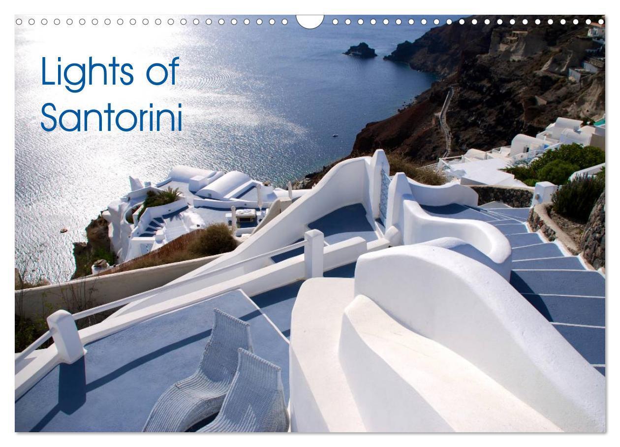Lights of Santorini (Wall Calendar 2026 DIN A3 landscape) CALVENDO 12 Month Wall Calendar