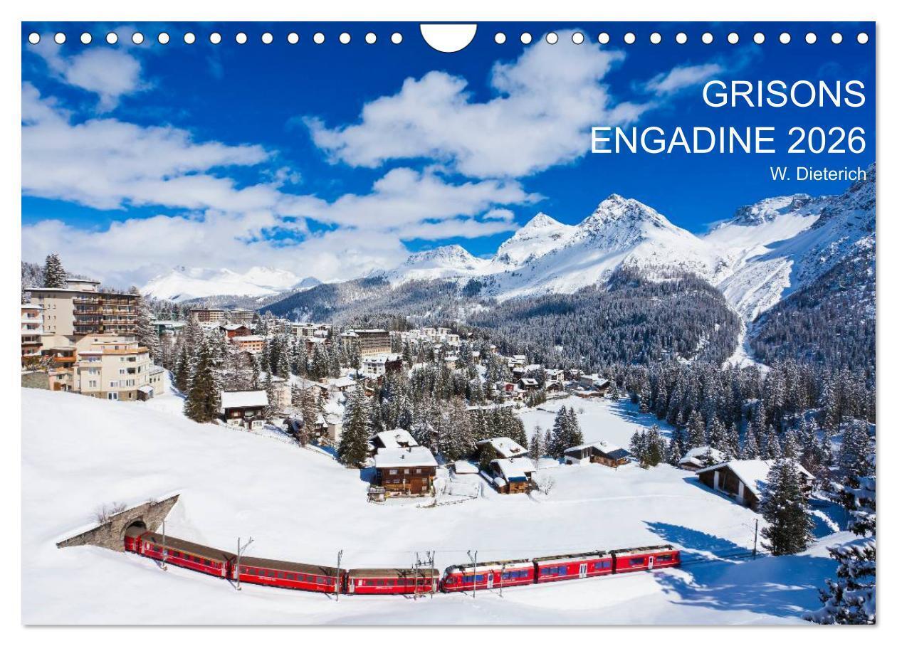 Grisons Engadine 2026 / UK-Version (Wall Calendar 2026 DIN A4 landscape) CALVENDO 12 Month Wall Calendar