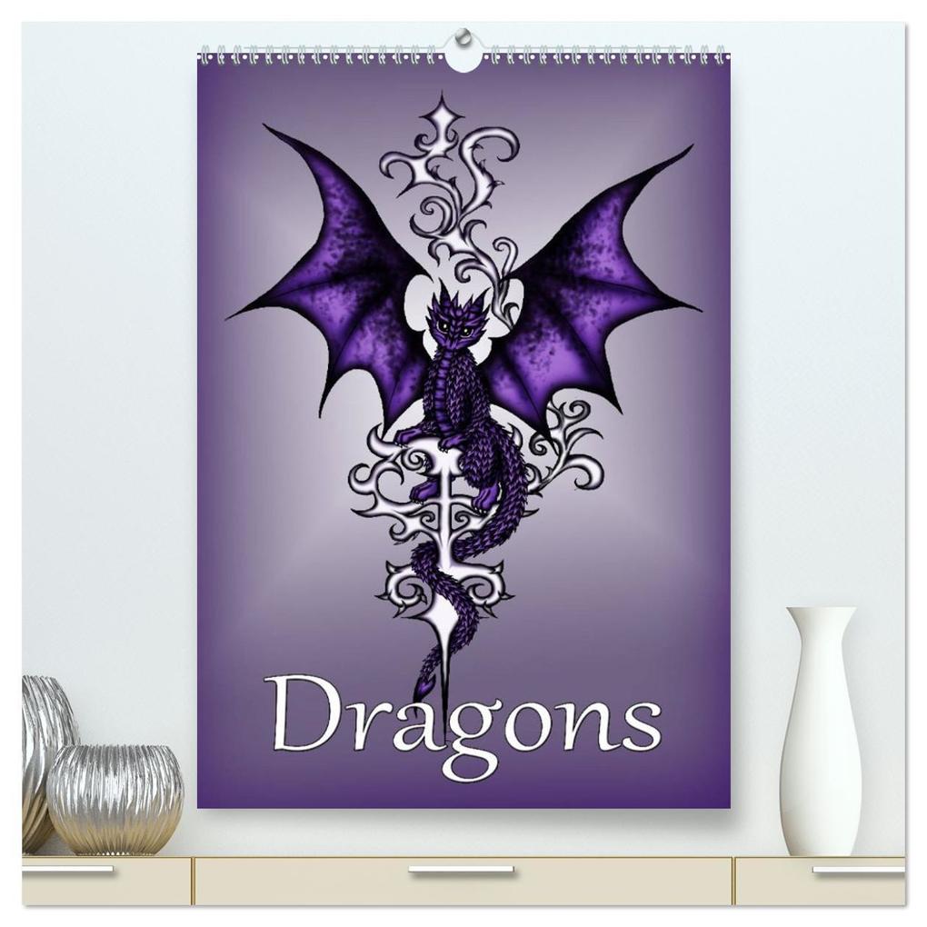 Dragons (High Quality Premium Wall Calendar 2026 DIN A2 portrait)CALVENDO 12 Month Wall Calendar