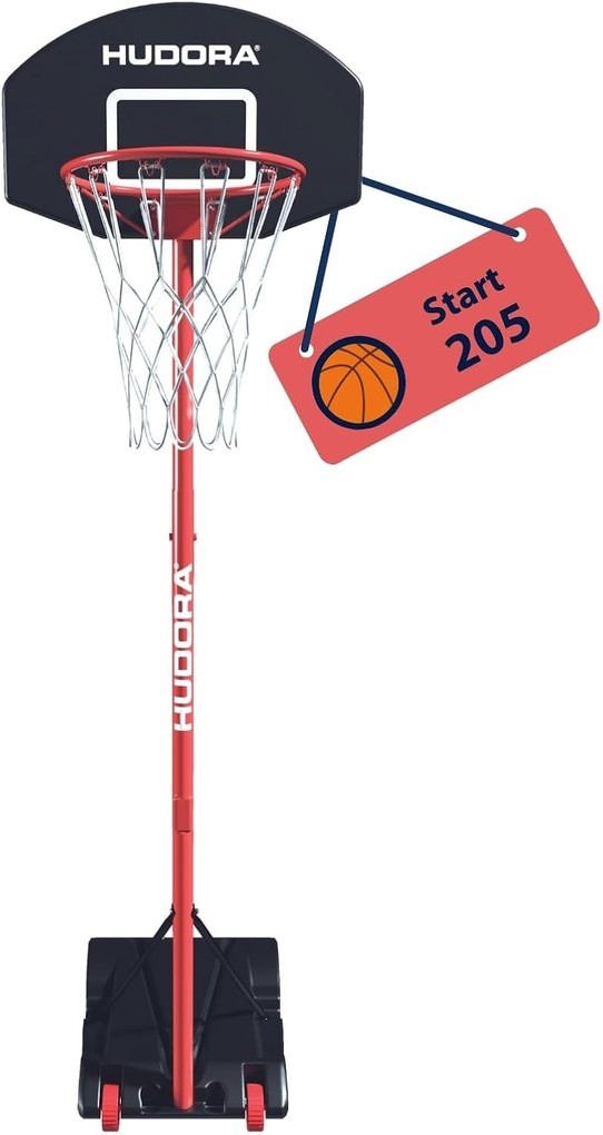 HUDORA 71640 - Basketballständer Start 205 red transportabel