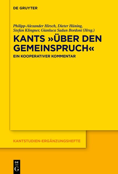 Kants 'Über den Gemeinspruch'