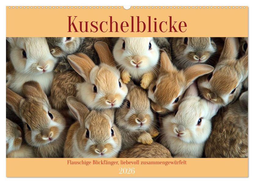 Kuschelblicke (Wandkalender 2026 DIN A2 quer) CALVENDO Monatskalender