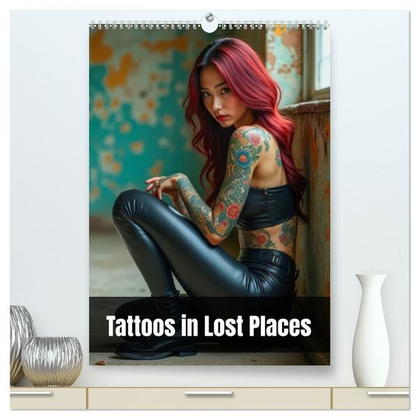 Tattoos in Lost Places (hochwertiger Premium Wandkalender 2026 DIN A2 hoch) Kunstdruck in Hochglanz