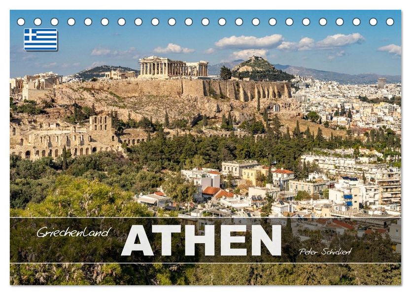 Griechenland - Athen (Tischkalender 2026 DIN A5 quer) CALVENDO Monatskalender