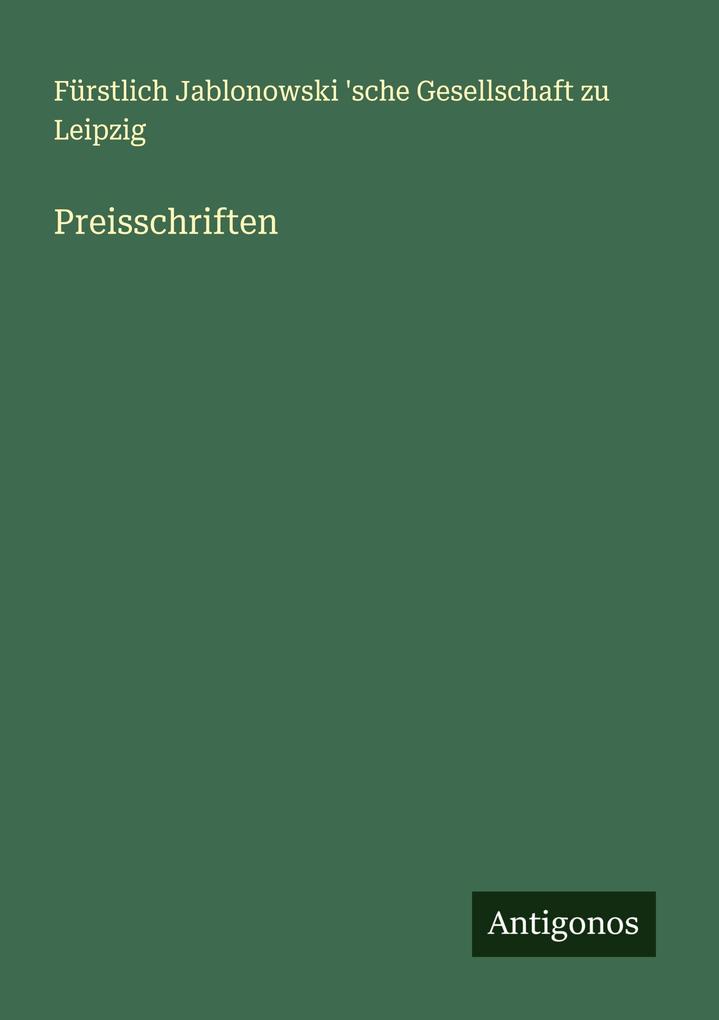 Preisschriften