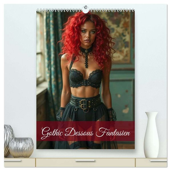 Gothic Dessous Fantasien (hochwertiger Premium Wandkalender 2026 DIN A2 hoch) Kunstdruck in Hochglanz