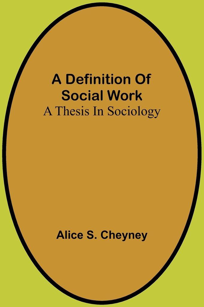 A Definition Of Social Work