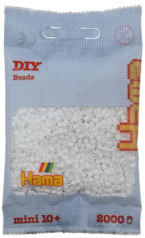 Hama - Mini-Perlen 2000 Stück Weiß
