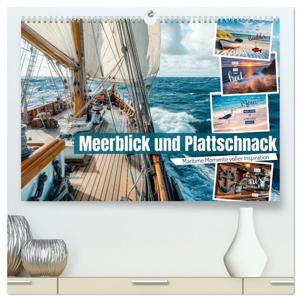 Meerblick und Plattschnack (hochwertiger Premium Wandkalender 2026 DIN A2 quer) Kunstdruck in Hochglanz