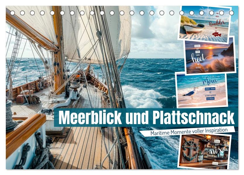 Meerblick und Plattschnack (Tischkalender 2026 DIN A5 quer) CALVENDO Monatskalender