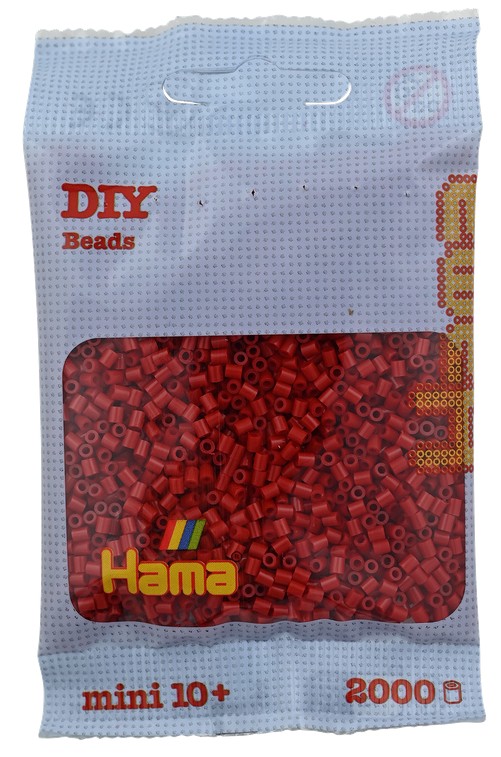 Hama - Mini-Perlen 2000 Stück Mittelrot