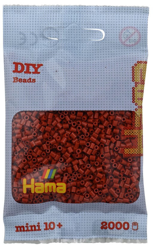 Hama - Mini-Perlen 2000 Stück rotbraun
