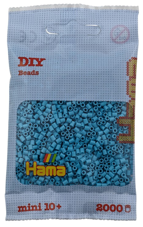 Hama 501-49 - DIY Bügelperlen Mini 10+ ca. 2000 Stück Azurblau